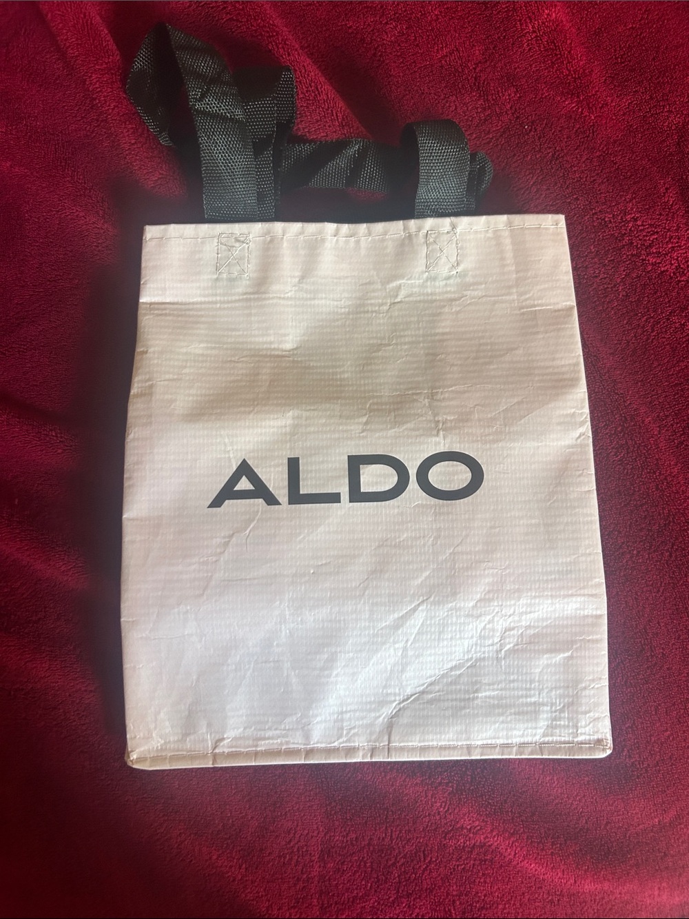 Aldo Pink Logo Shopper Tote with Black Straps